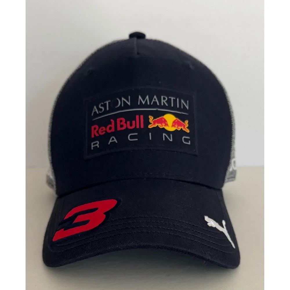 Puma Aston Martin Red Bull Racing Daniel Ricciardo 3 Hat Navy Blue Snapback Cap